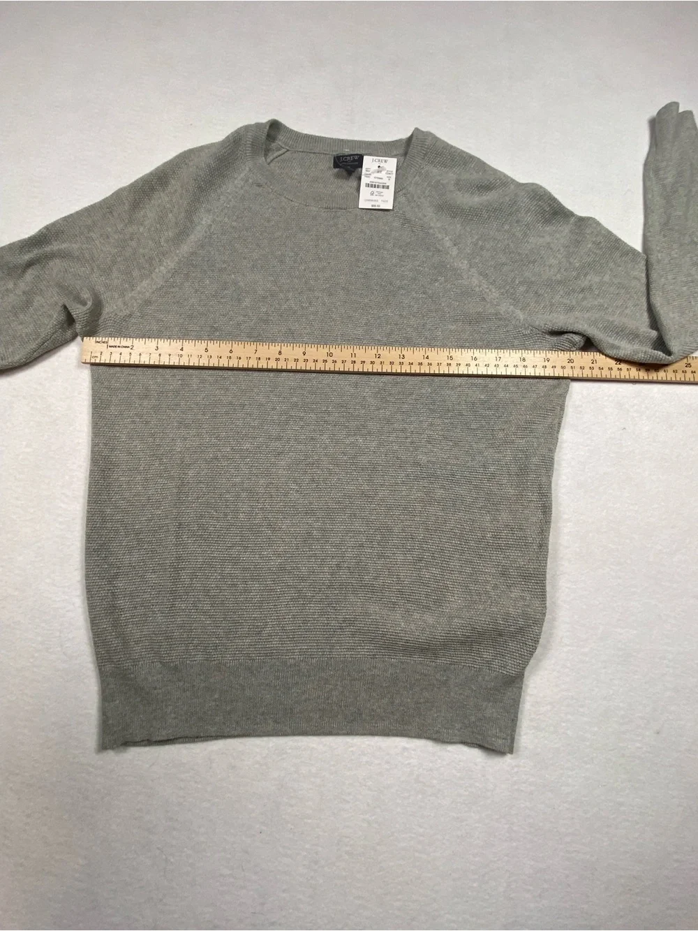 J. Crew Men’s Lightweight Grey Cotton Sweater, Large, NWT, Smart Casual Coastal